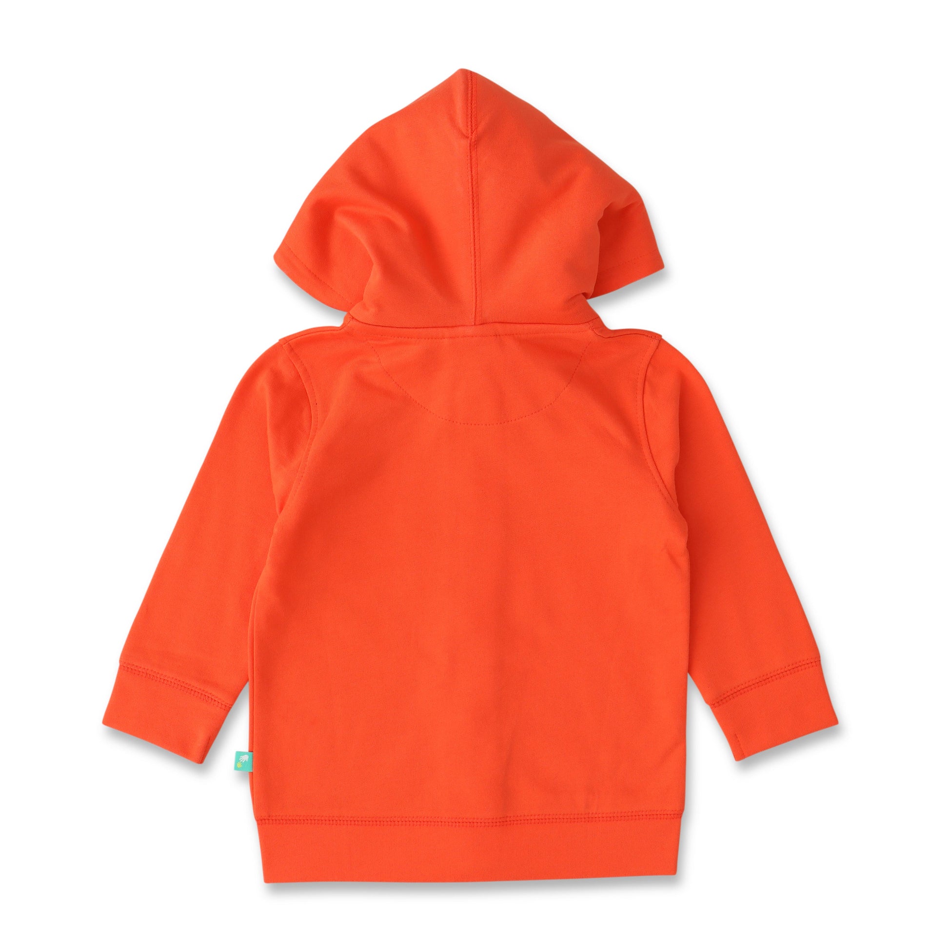 Boys' Fleece-Lined Space-Themed Hoodie – Cozy Zip-Up Jacket with Astronaut & Planet Design - Orange