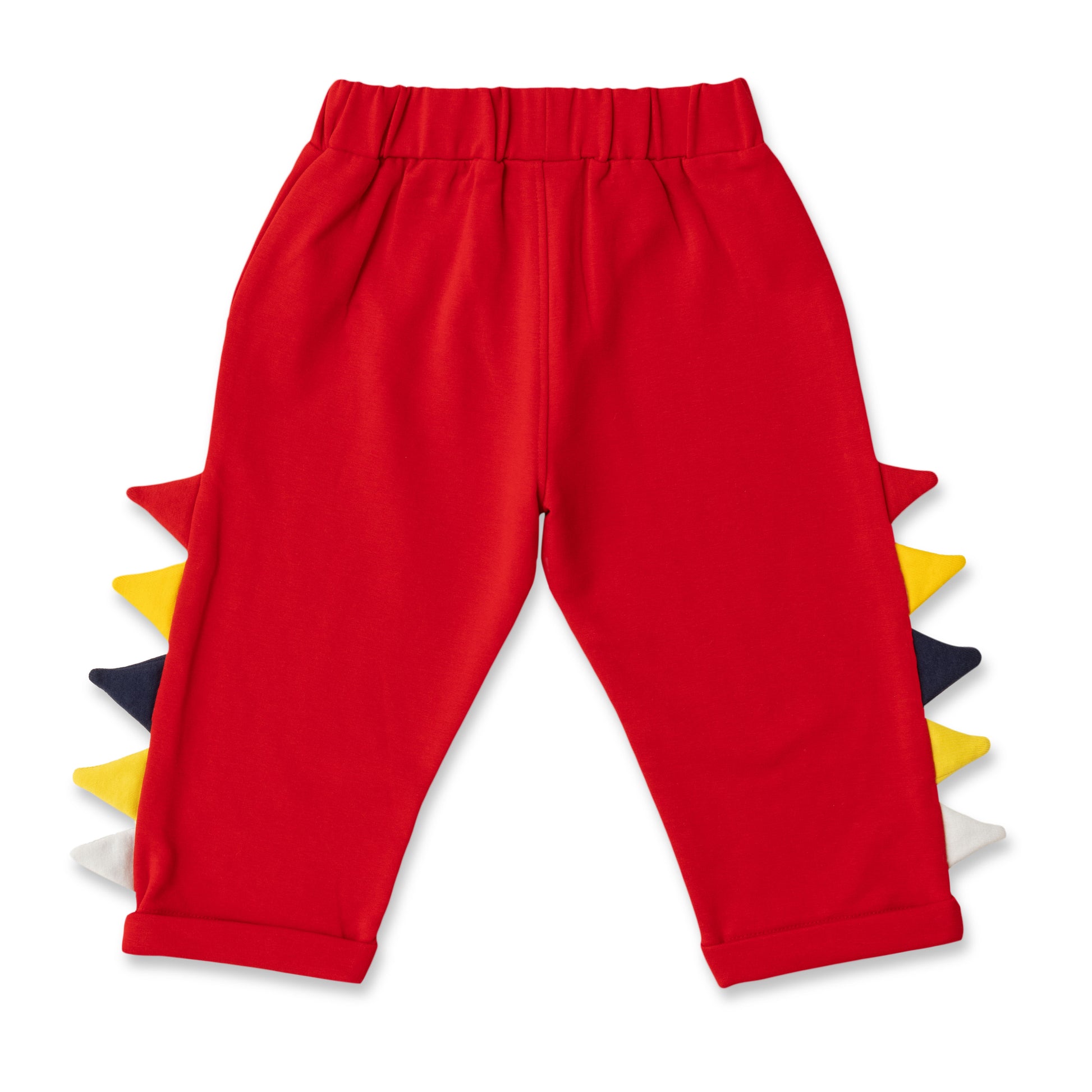 Baby Boys Dinosaur Stripe T-shirt and Spiked Joggers Set – Red & White