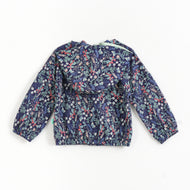 JusCubs Baby Girls Blue Floral Print Hooded Full Sleeve Jacket - Navy
