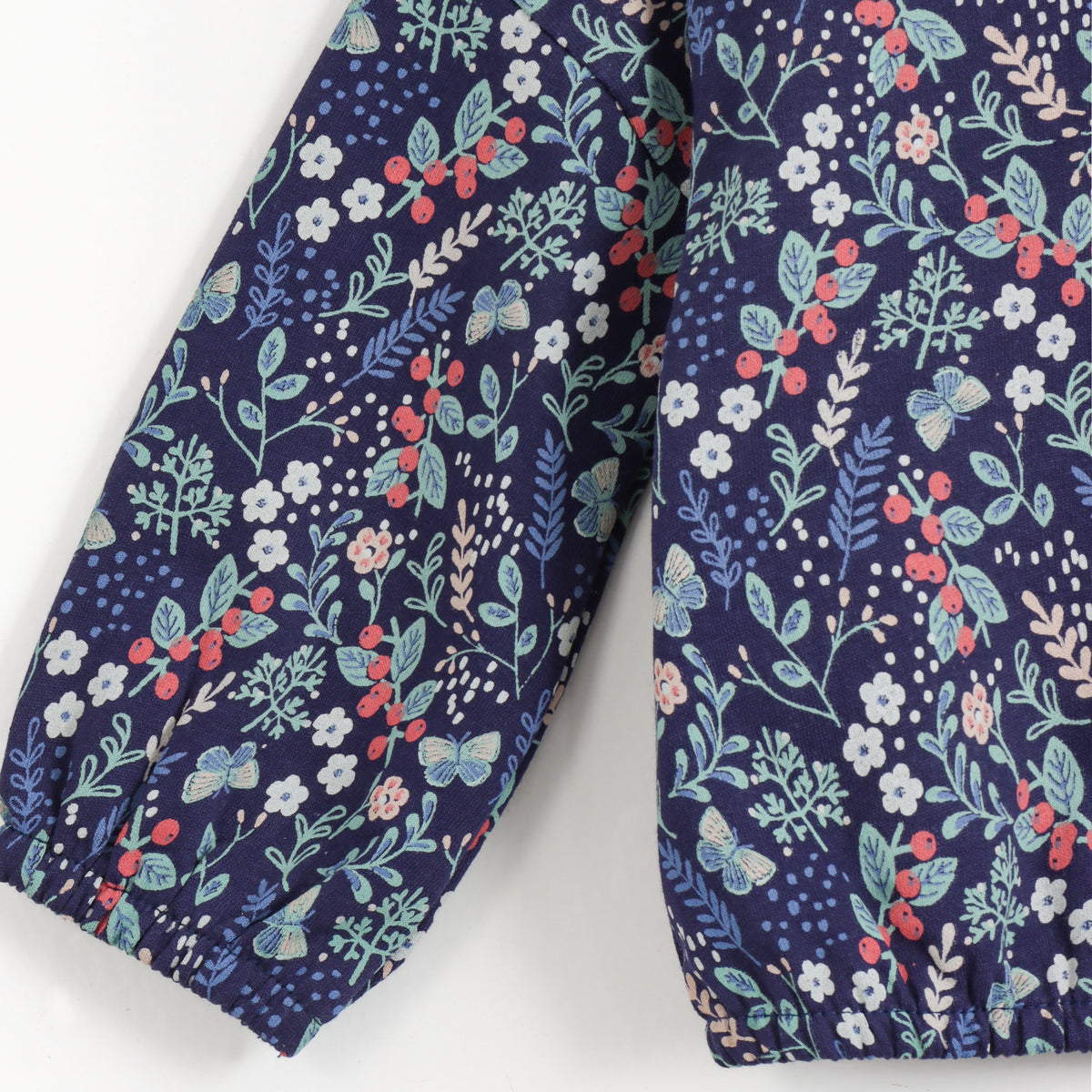JusCubs Baby Girls Blue Floral Print Hooded Full Sleeve Jacket - Navy