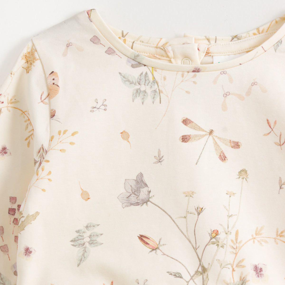 JusCubs Girls Floral Print Peplum Top with Matching Leggings Set - Offwhite