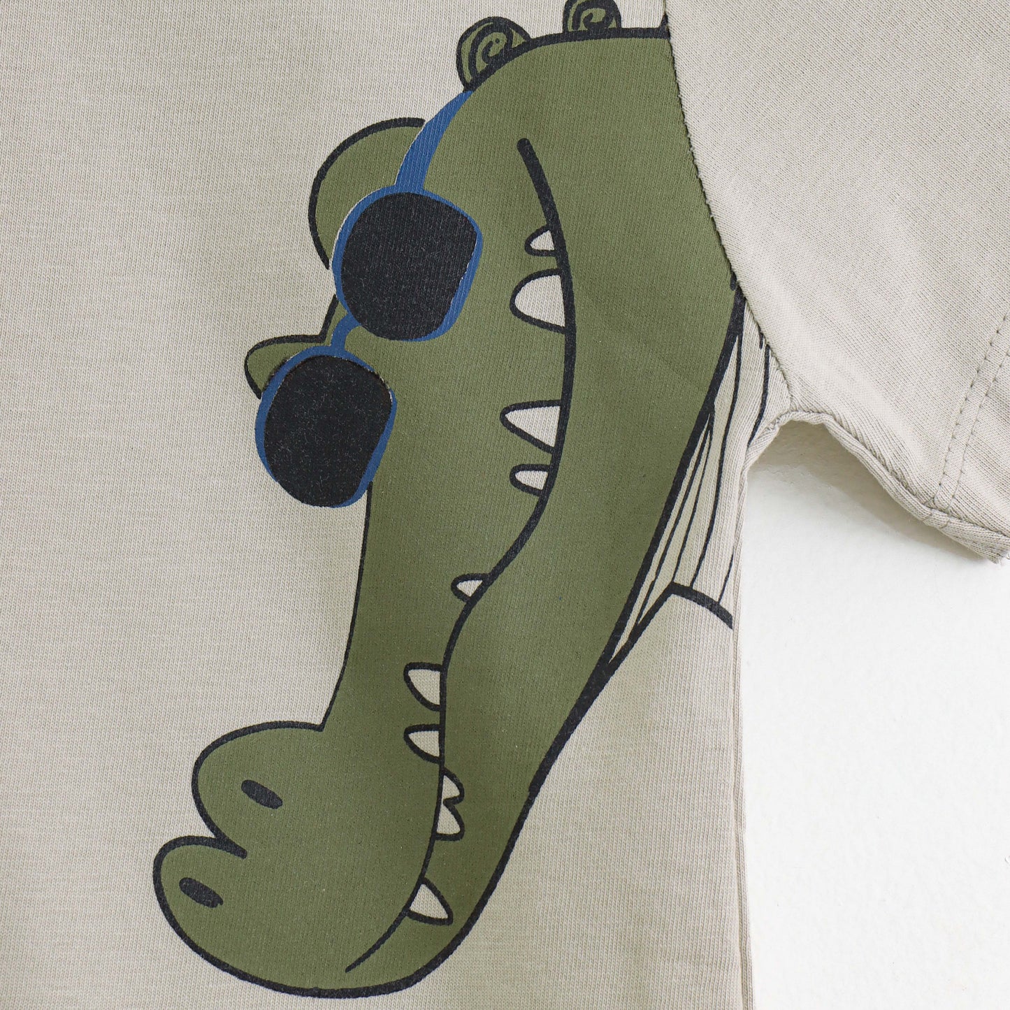 JusCubs Boys Half Sleeve Cotton T-Shirt with Sunglass Crocodile Print | Comfortable Daily Wear