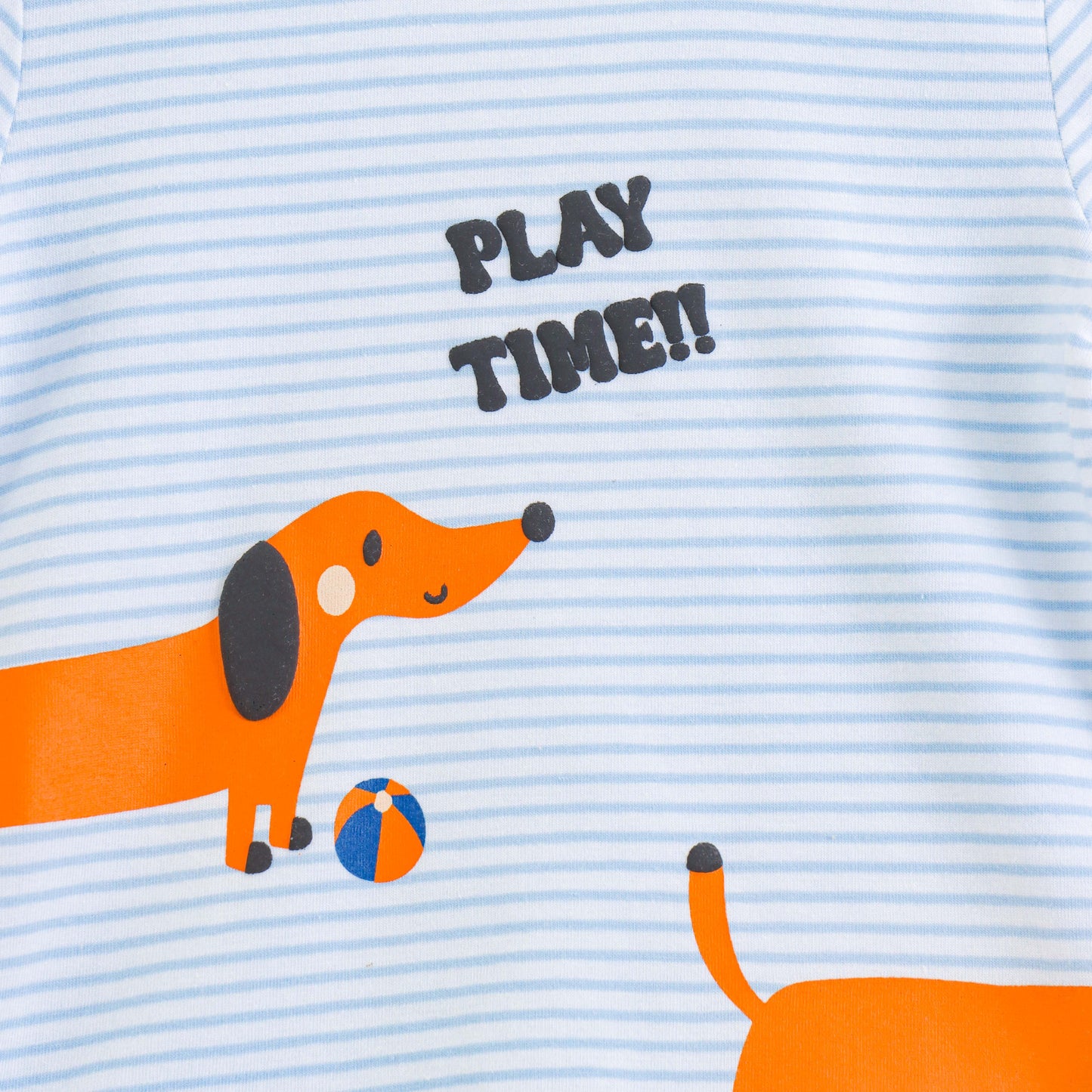 JusCubs Baby Boys Play Time Dog Print Cotton  Set – Blue & White