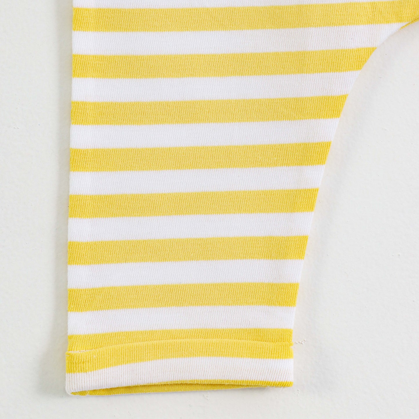 Infant Boys Yellow Stripe Cotton Co-Ord Set with Bear Applique | T-Shirt & Bottom Wear