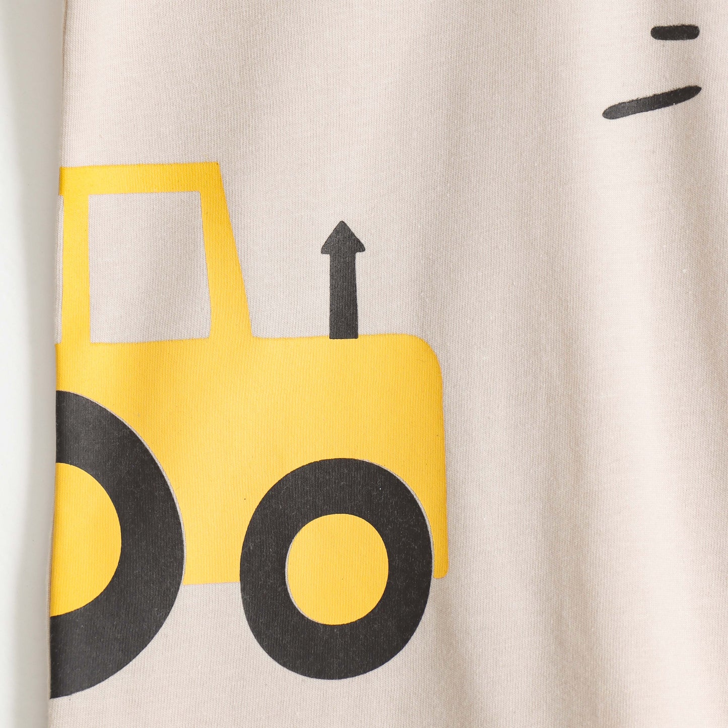 Boys Beige Vehicle Graphic Printed Cotton T-Shirt