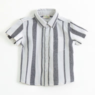 "JusCubs Baby Boys Classic Striped Cotton Shirt with Collar – Smart Casual Wear