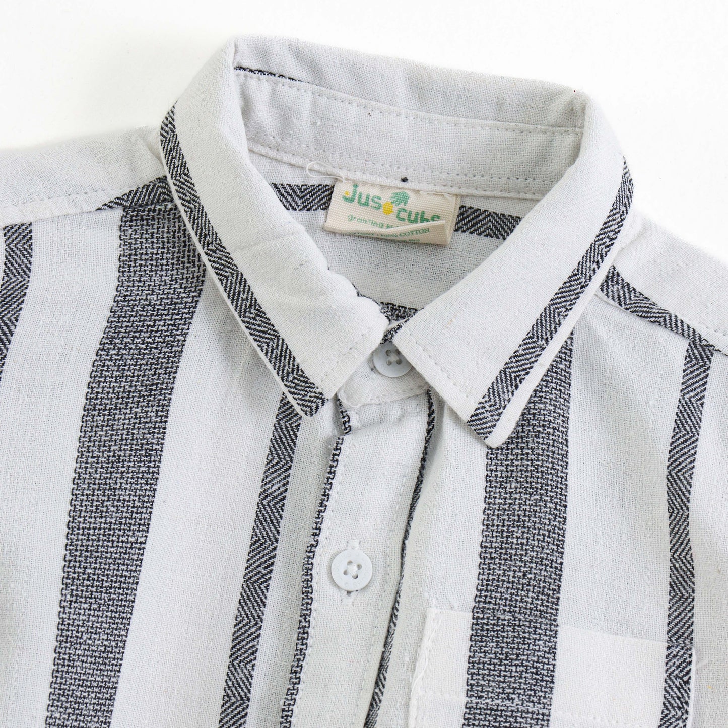 "JusCubs Baby Boys Classic Striped Cotton Shirt with Collar – Smart Casual Wear