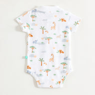 JusCubs Infant Boys Safari Print Polo Bodysuit