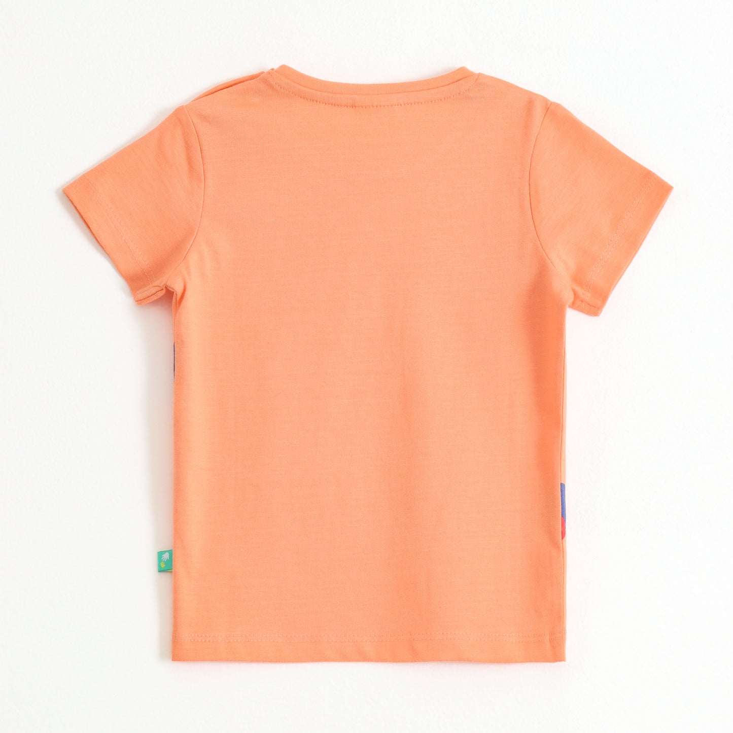 Baby Boys Peach Train Graphic Printed Cotton T-Shirt