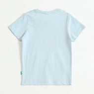 Baby Boys Sky Blue Road Trip Graphic Printed Cotton T-Shirt