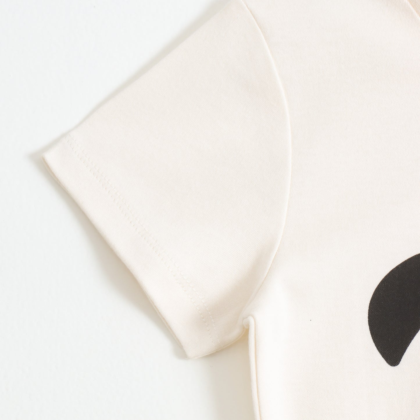 JusCubs Boys Cream Panda Face Graphic Printed Cotton T-Shirt