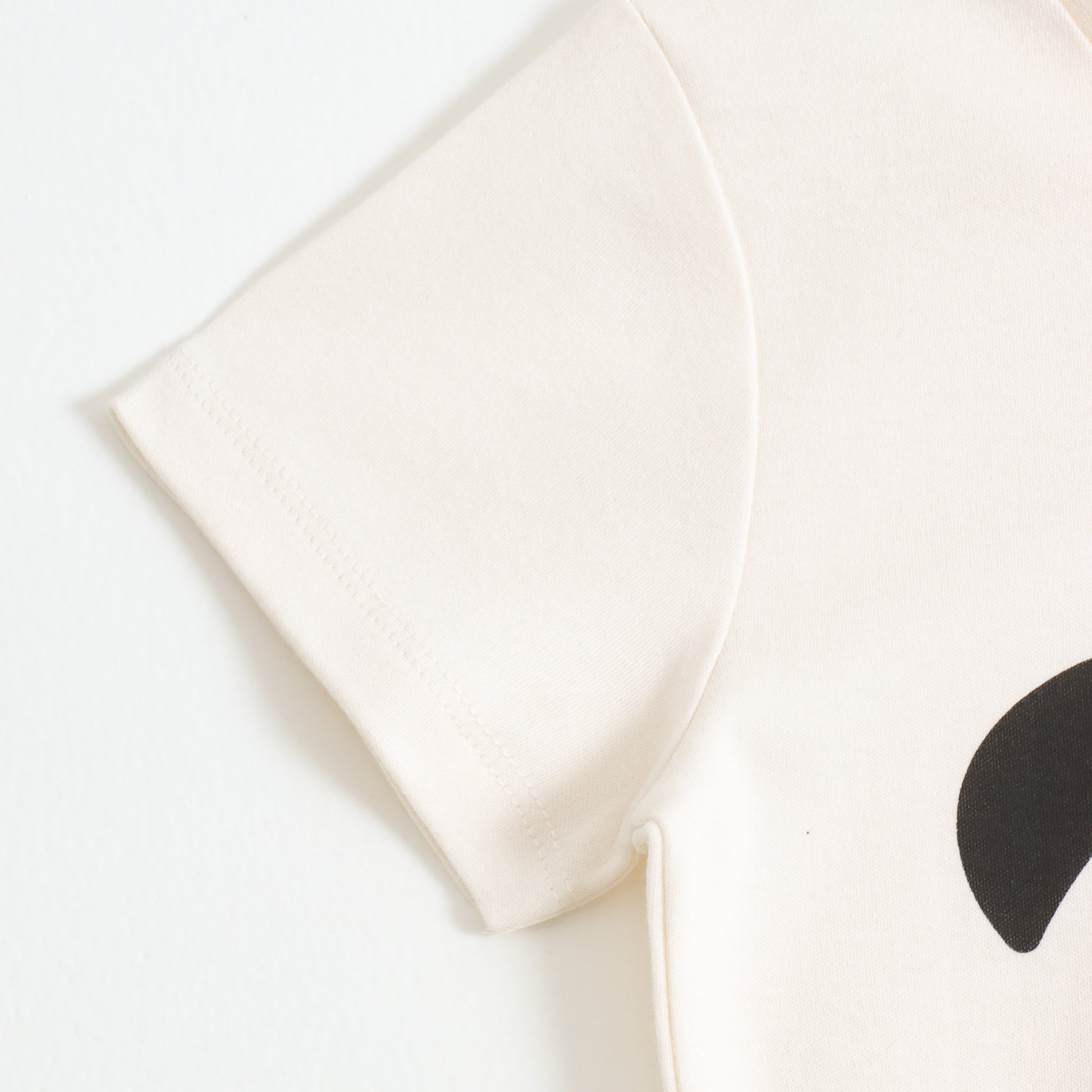 JusCubs Boys Cream Panda Face Graphic Printed Cotton T-Shirt