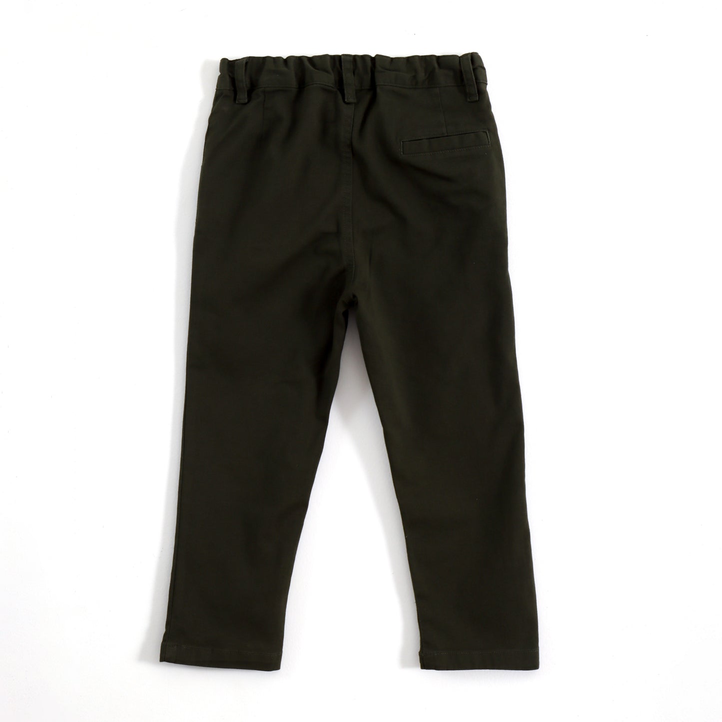 JusCubs Boys Solid Olive Casual Trouser