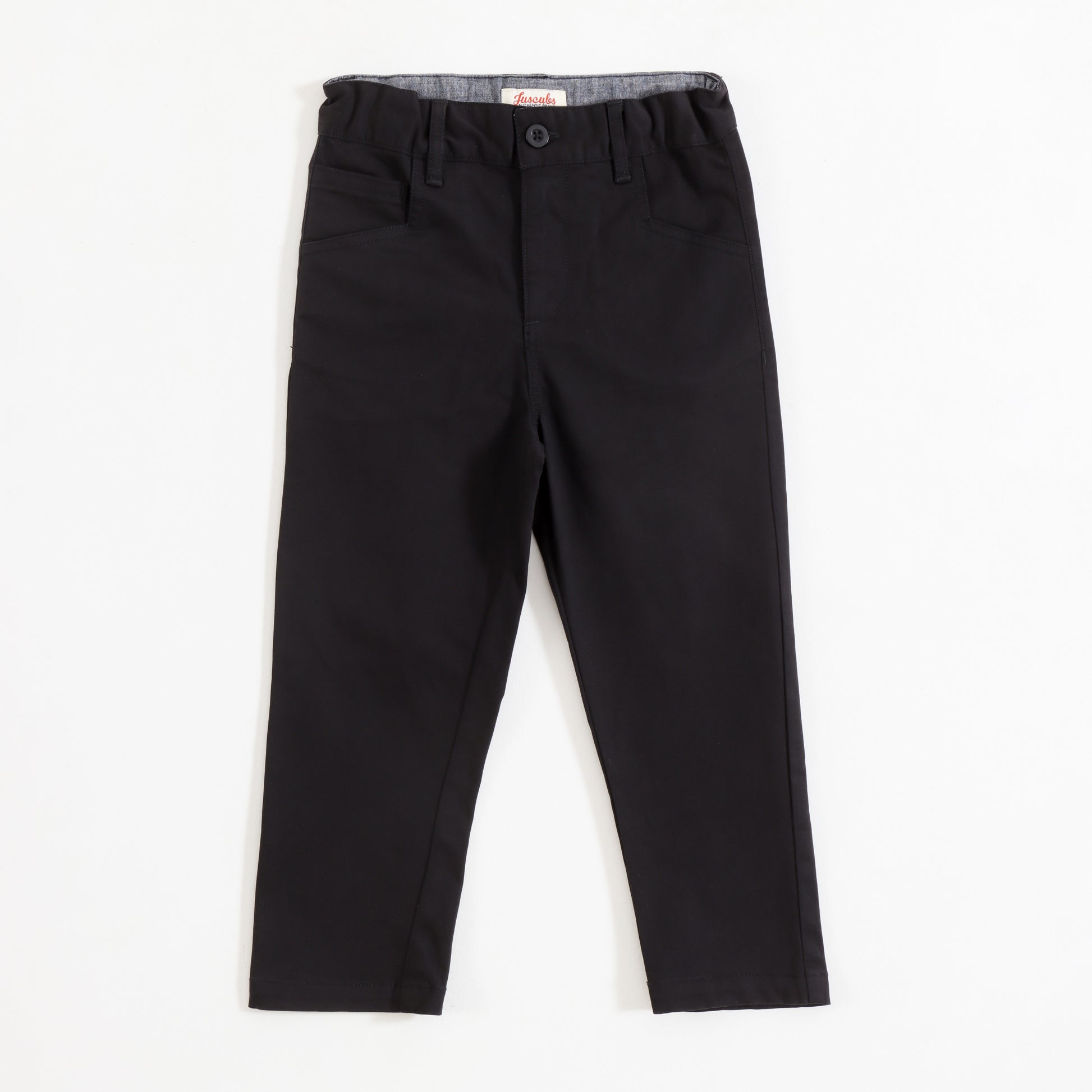 JusCubs Boys Solid Navy Blue Casual Trouser