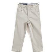 JusCubs Boys Solid Beige Casual Trouser