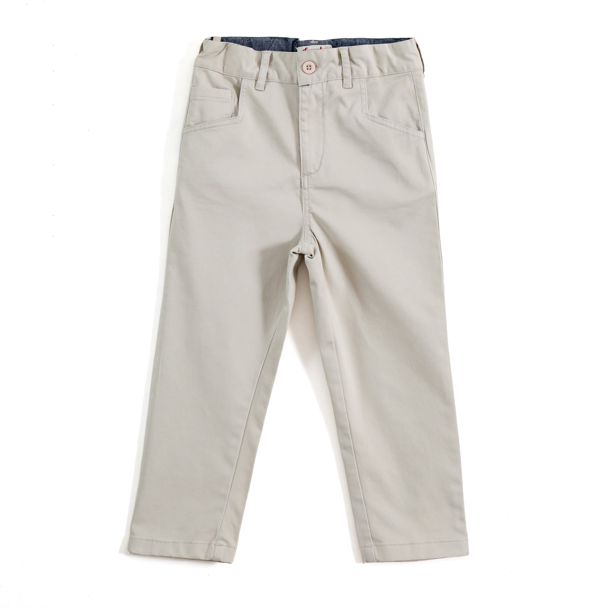 JusCubs Boys Solid Beige Casual Trouser