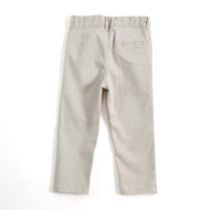 JusCubs Boys Solid Beige Casual Trouser
