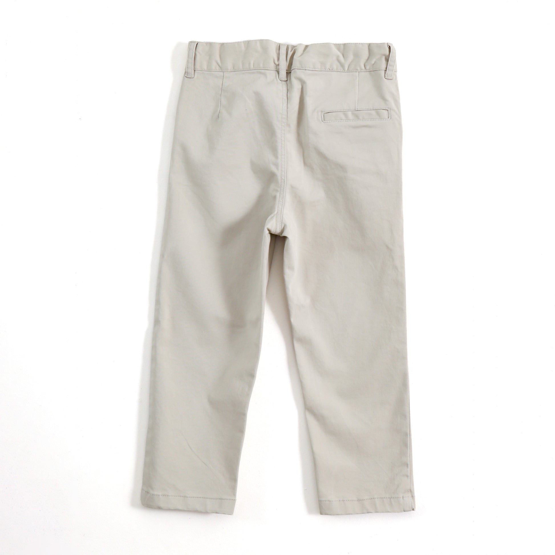 JusCubs Boys Solid Beige Casual Trouser