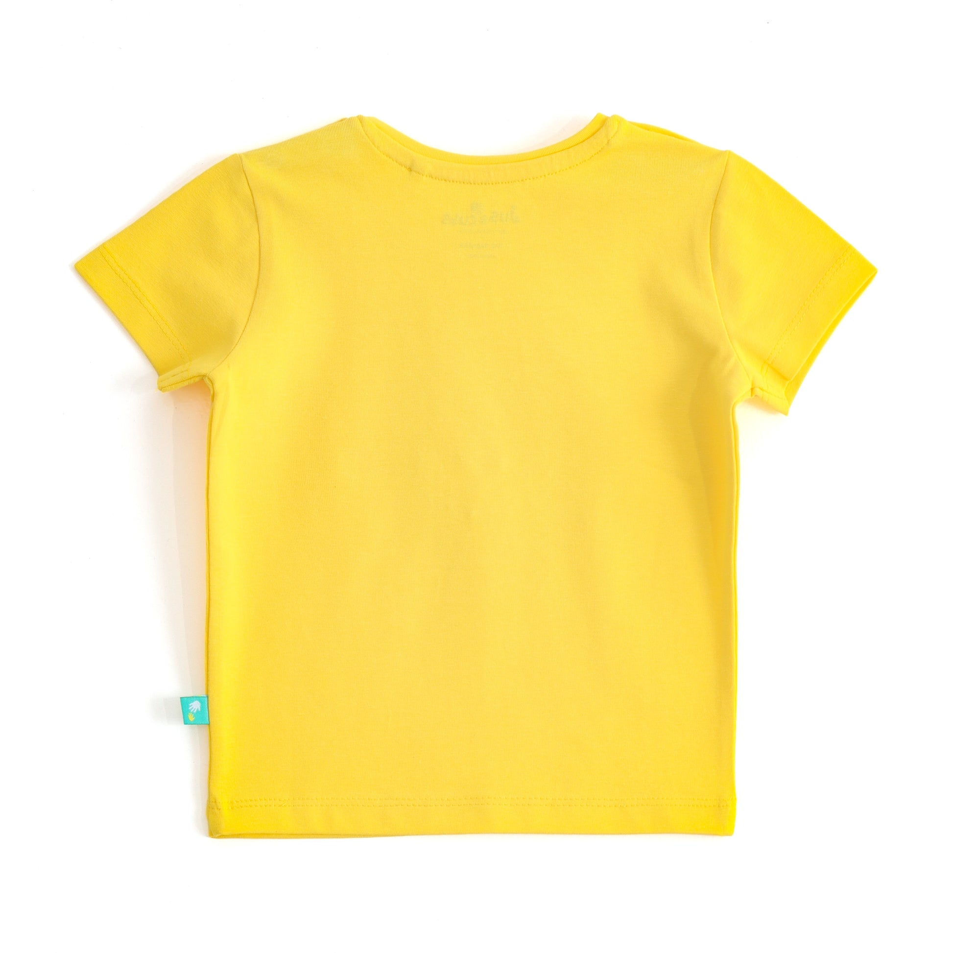 JusCubs Boys Yellow Lion Graphic Printed T-Shirt & Safari Animal Printed Shorts Co-Ord Set