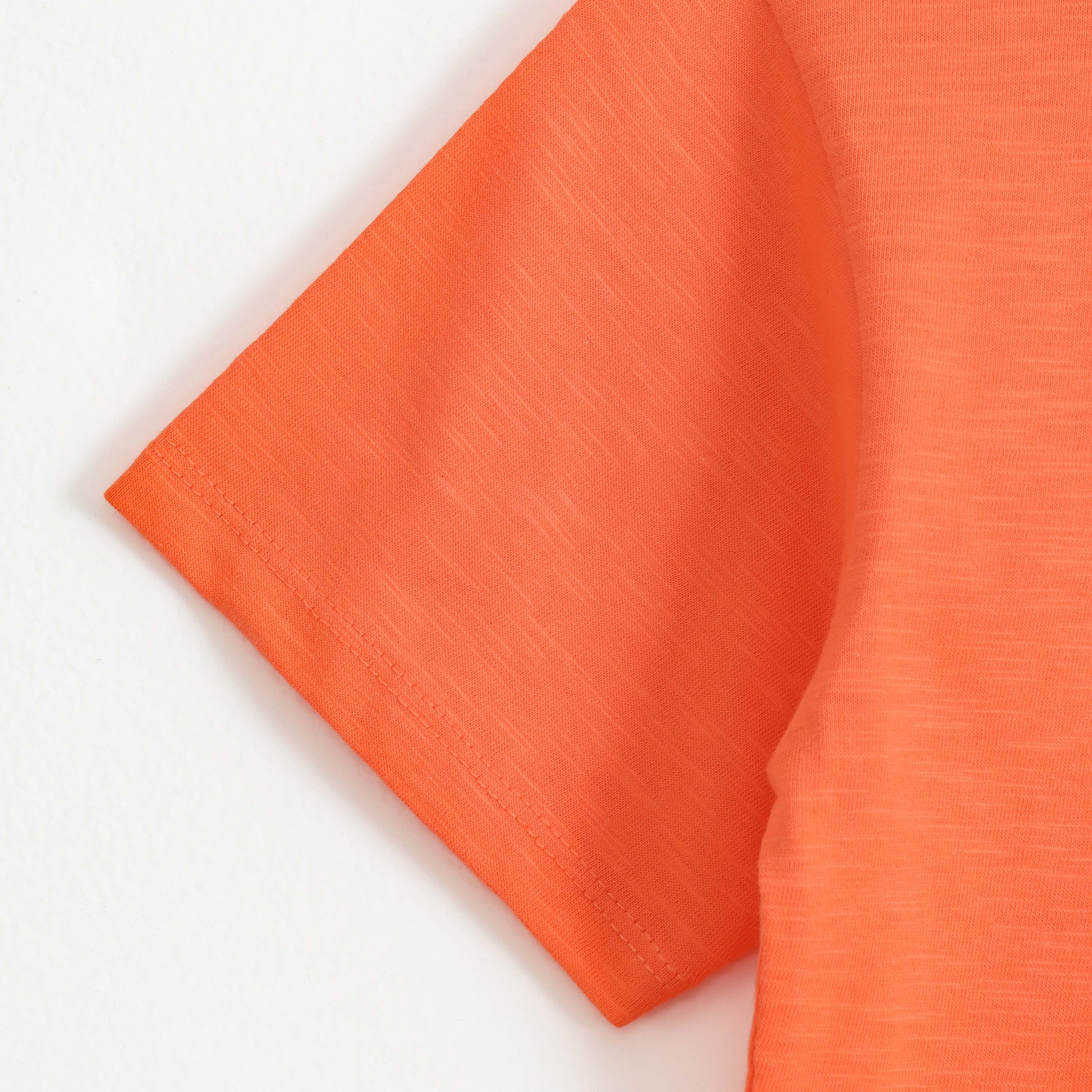 Boys Neon Orange "Rule of the Future" Graphic Printed Cotton T-Shirt