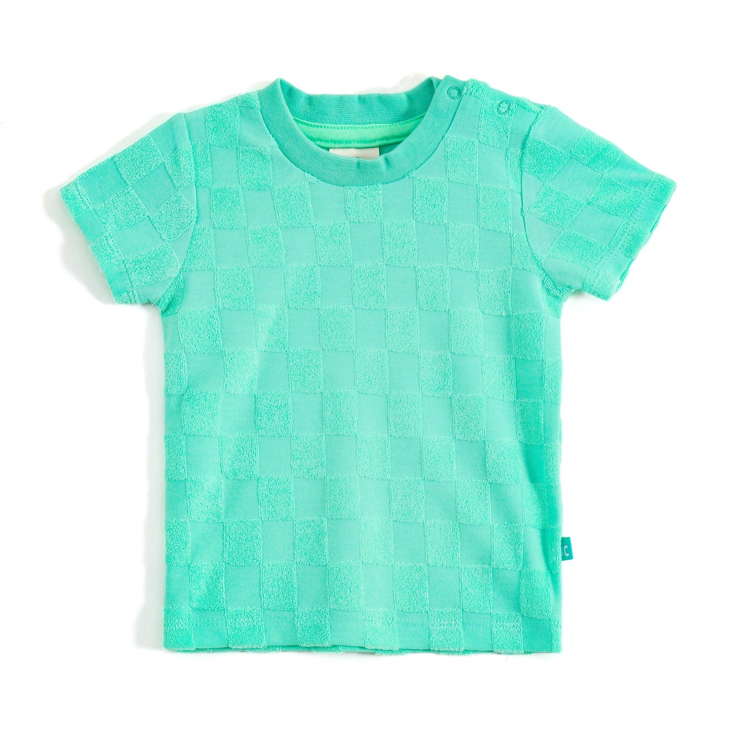 JusCubs Baby Boys Mint Green Textured T-Shirt & Shorts Co-ord Set