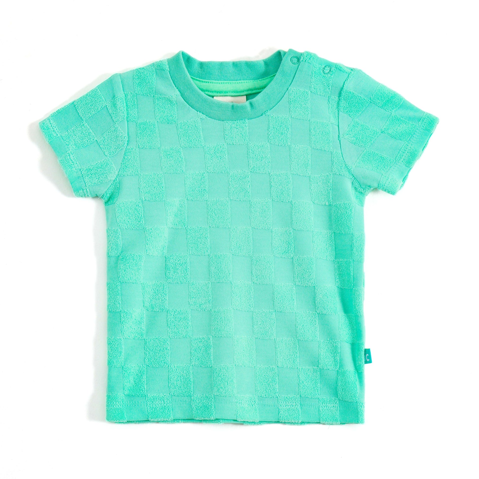 JusCubs Baby Boys Mint Green Textured T-Shirt & Shorts Co-ord Set