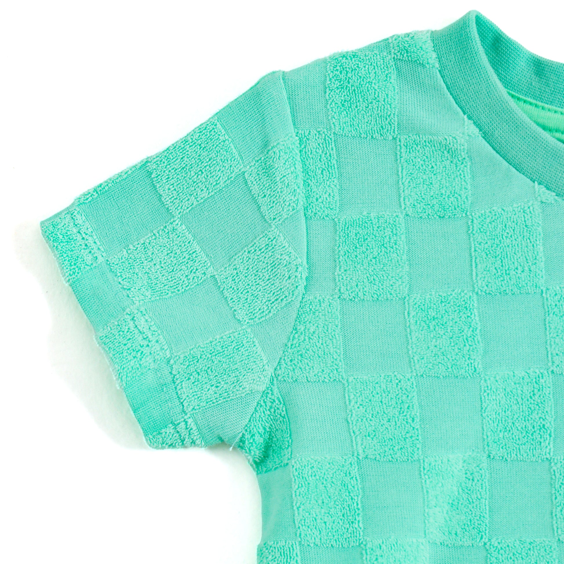 JusCubs Baby Boys Mint Green Textured T-Shirt & Shorts Co-ord Set
