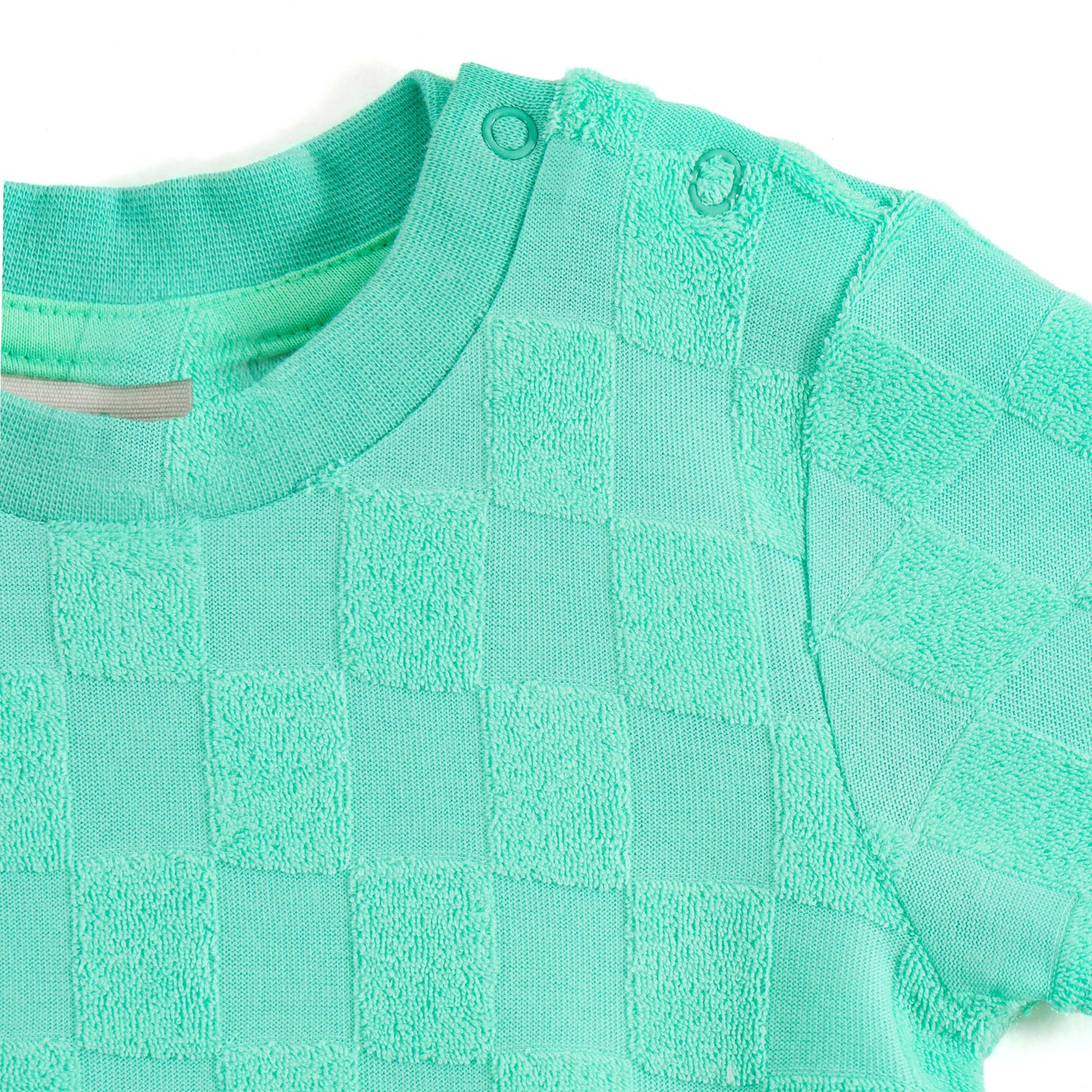 JusCubs Baby Boys Mint Green Textured T-Shirt & Shorts Co-ord Set