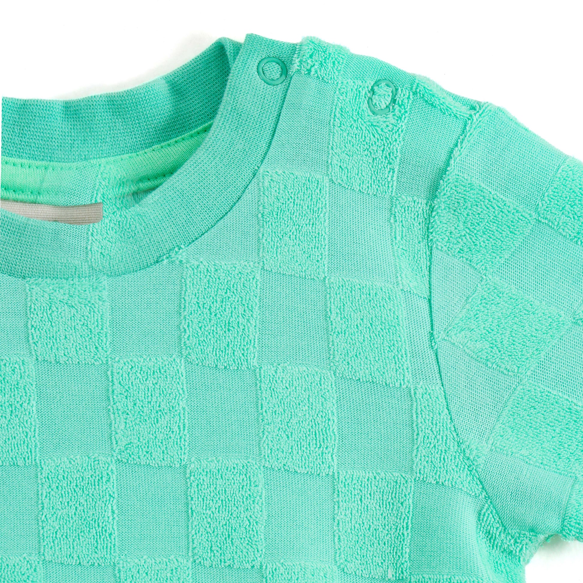 JusCubs Baby Boys Mint Green Textured T-Shirt & Shorts Co-ord Set