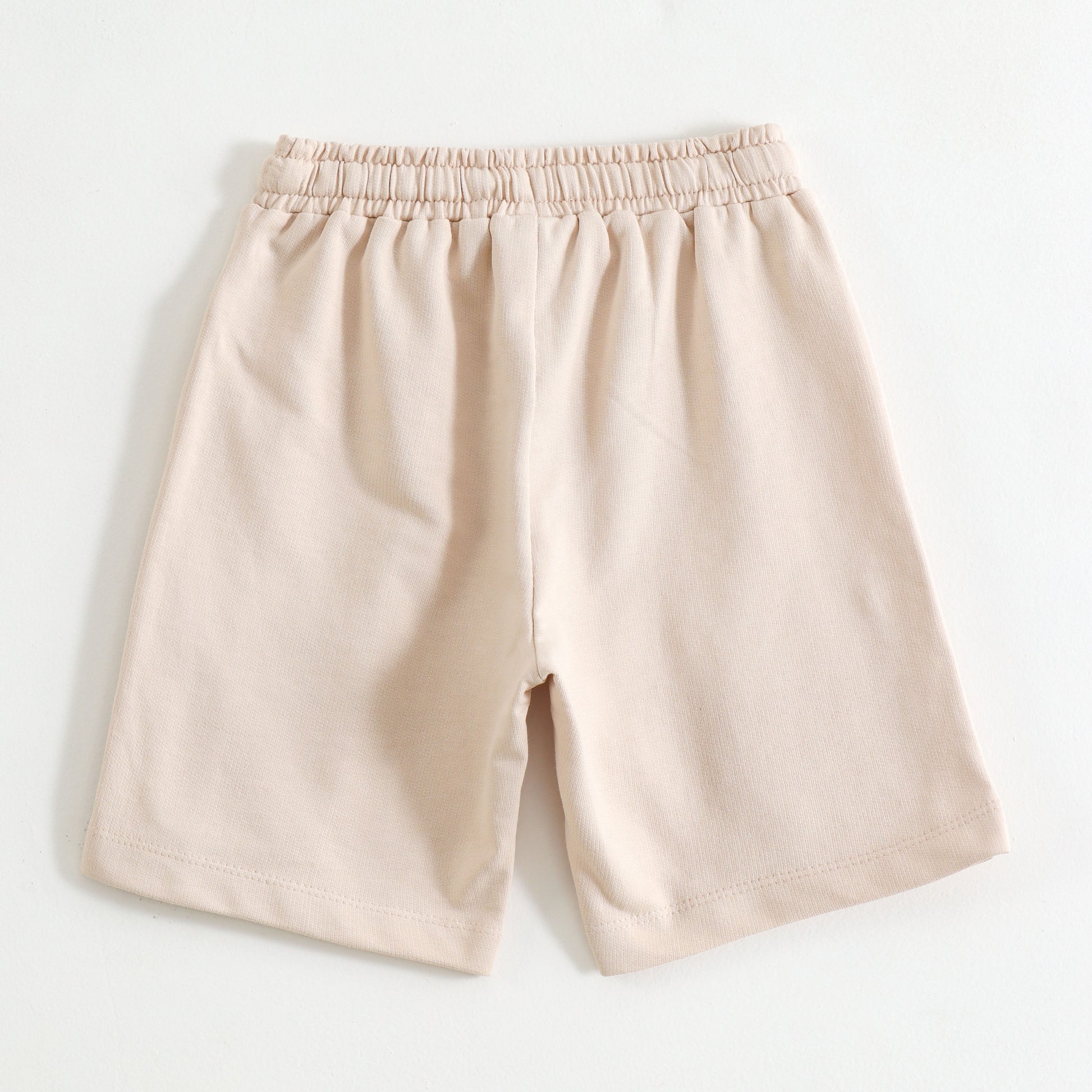 JusCubs Boys Beige Cargo Knit Shorts with Utility Pockets