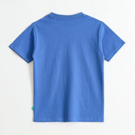 Boys Blue Monster Truck Graphic Printed Cotton T-Shirt