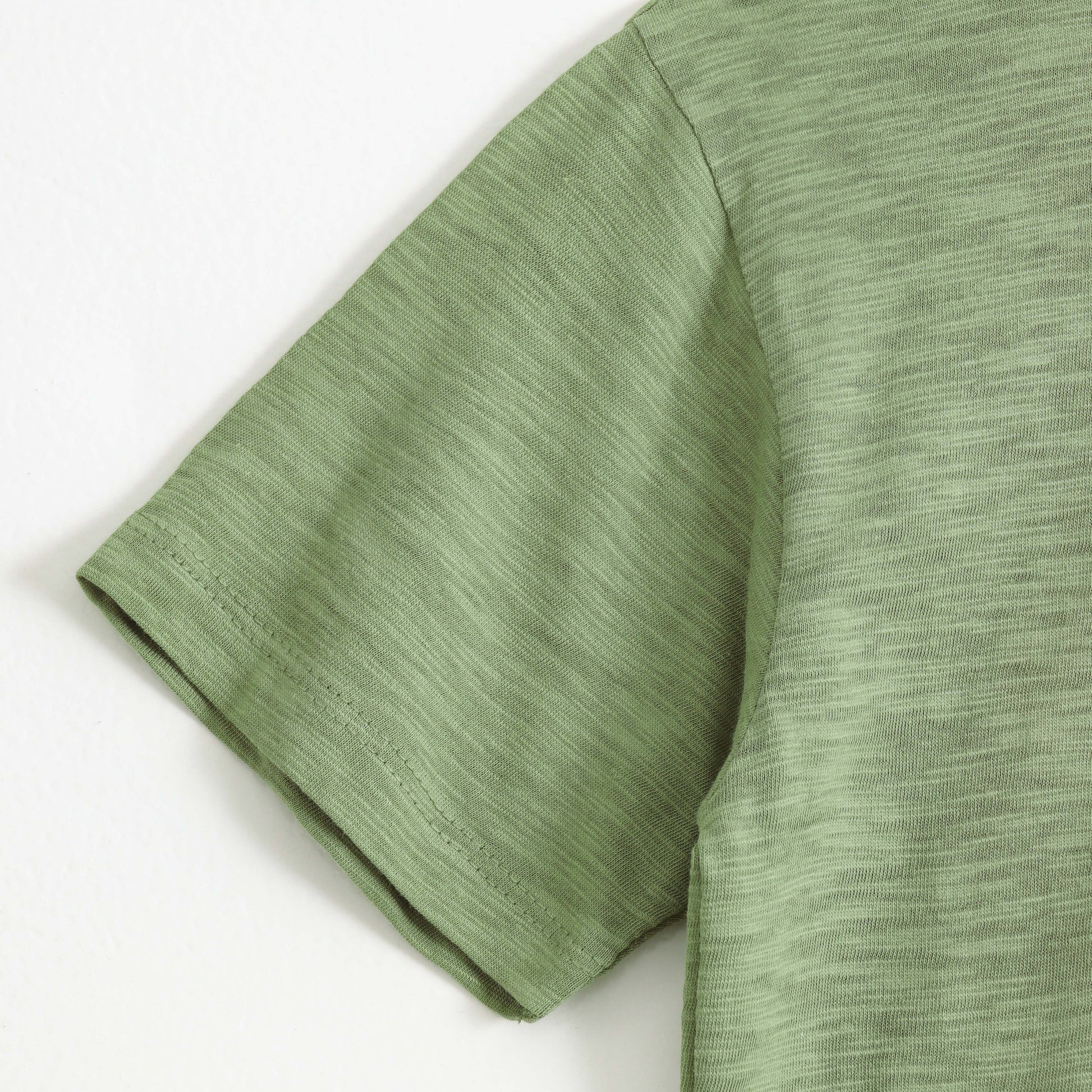 Boys Olive Green Dinosaur Graphic Printed Cotton T-Shirt