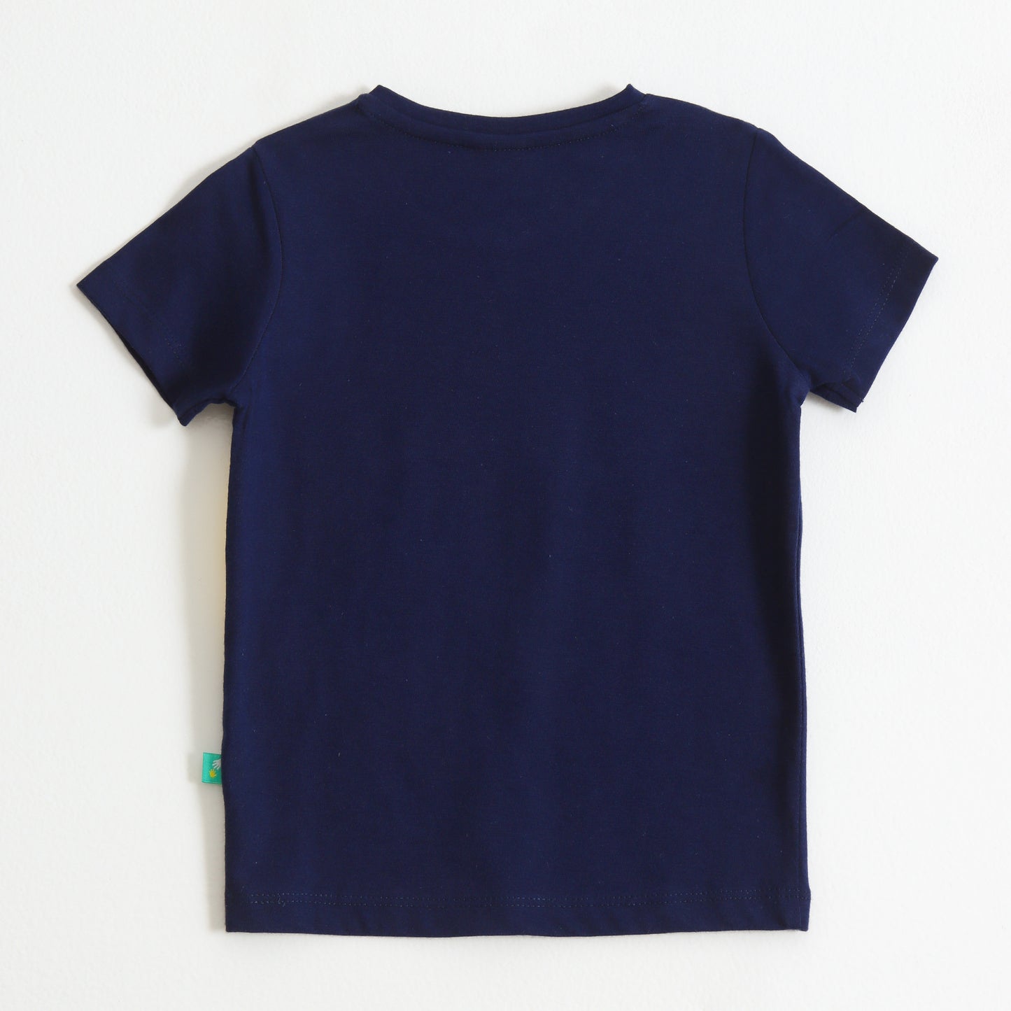 Baby Boys Navy Blue Tiger Graphic Printed Cotton T-Shirt