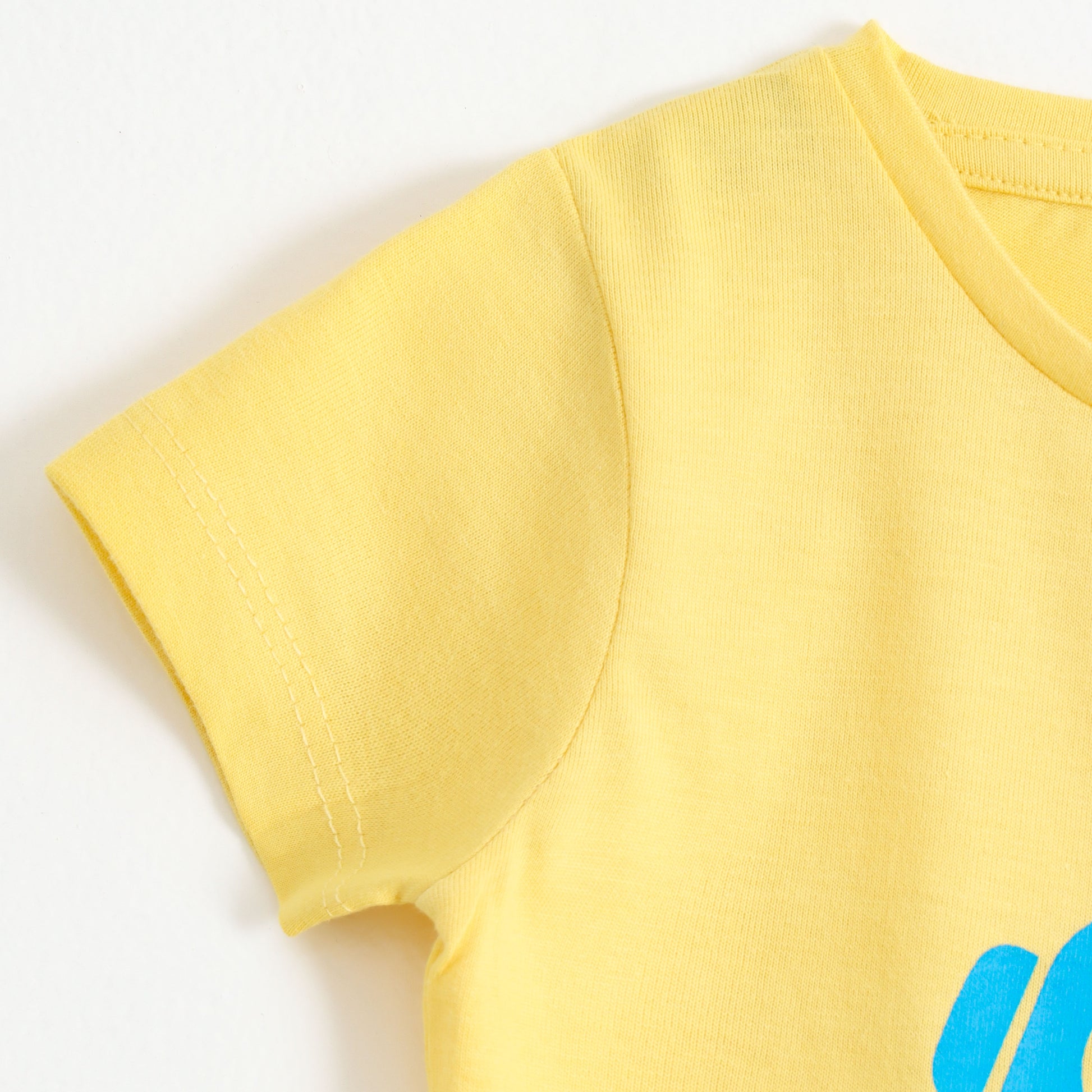 Baby Boys Yellow Robot Graphic Printed Cotton T-Shirt