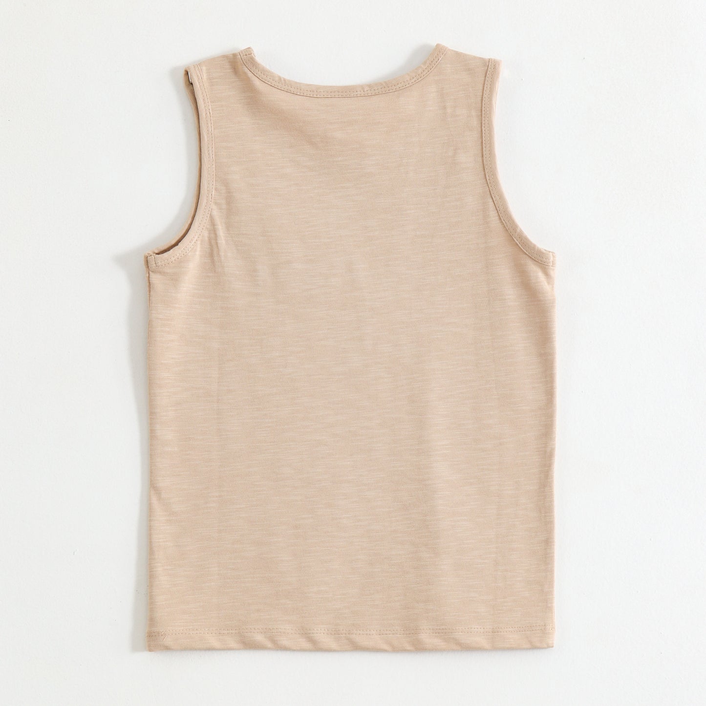 JusCubs Boys Beige Sleeveless Tank Top with Crocodile Pocket Print