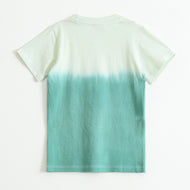 Boys Blue Ombre "Summer Vibes Only" Graphic Printed Cotton T-Shirt