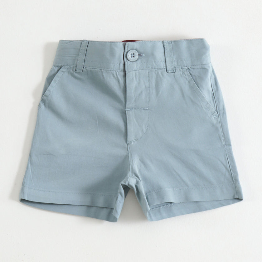 JusCubs Boys Sky Blue Cotton Casual Shorts