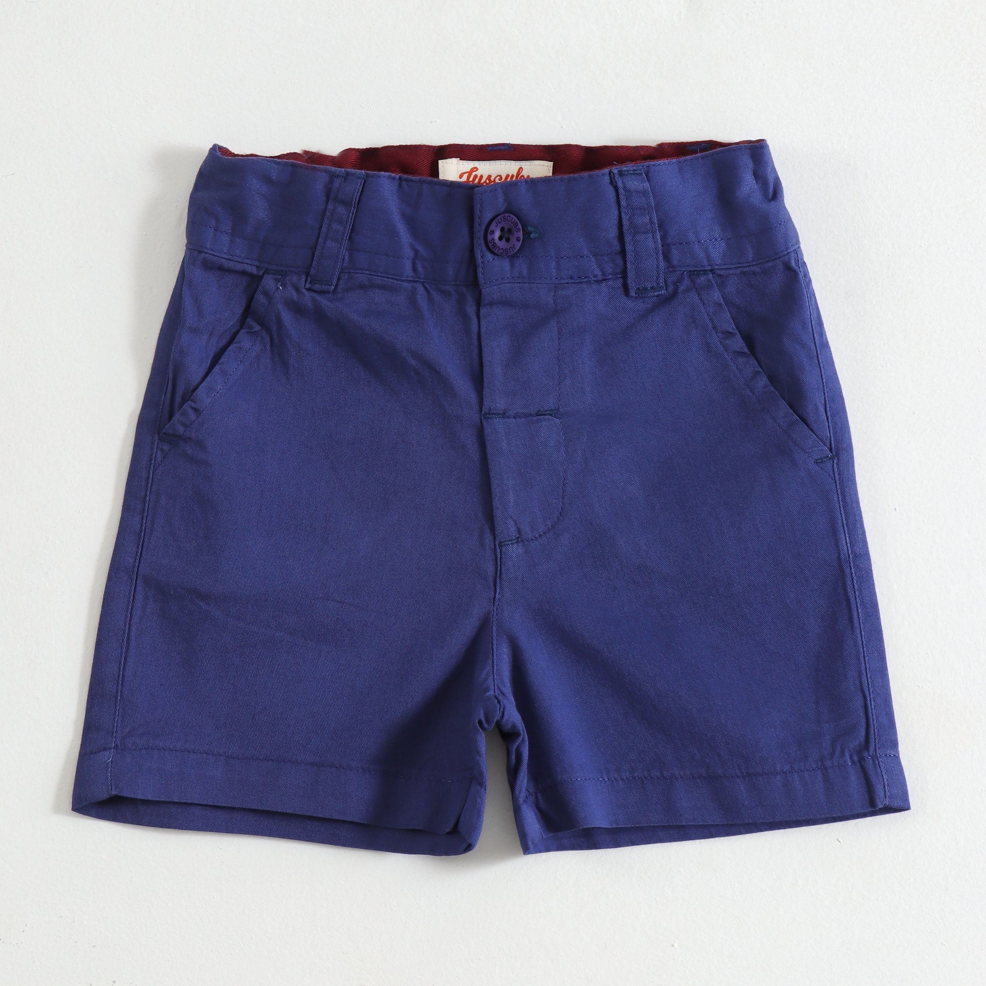 JusCubs Boys Royal Blue Cotton Casual Shorts