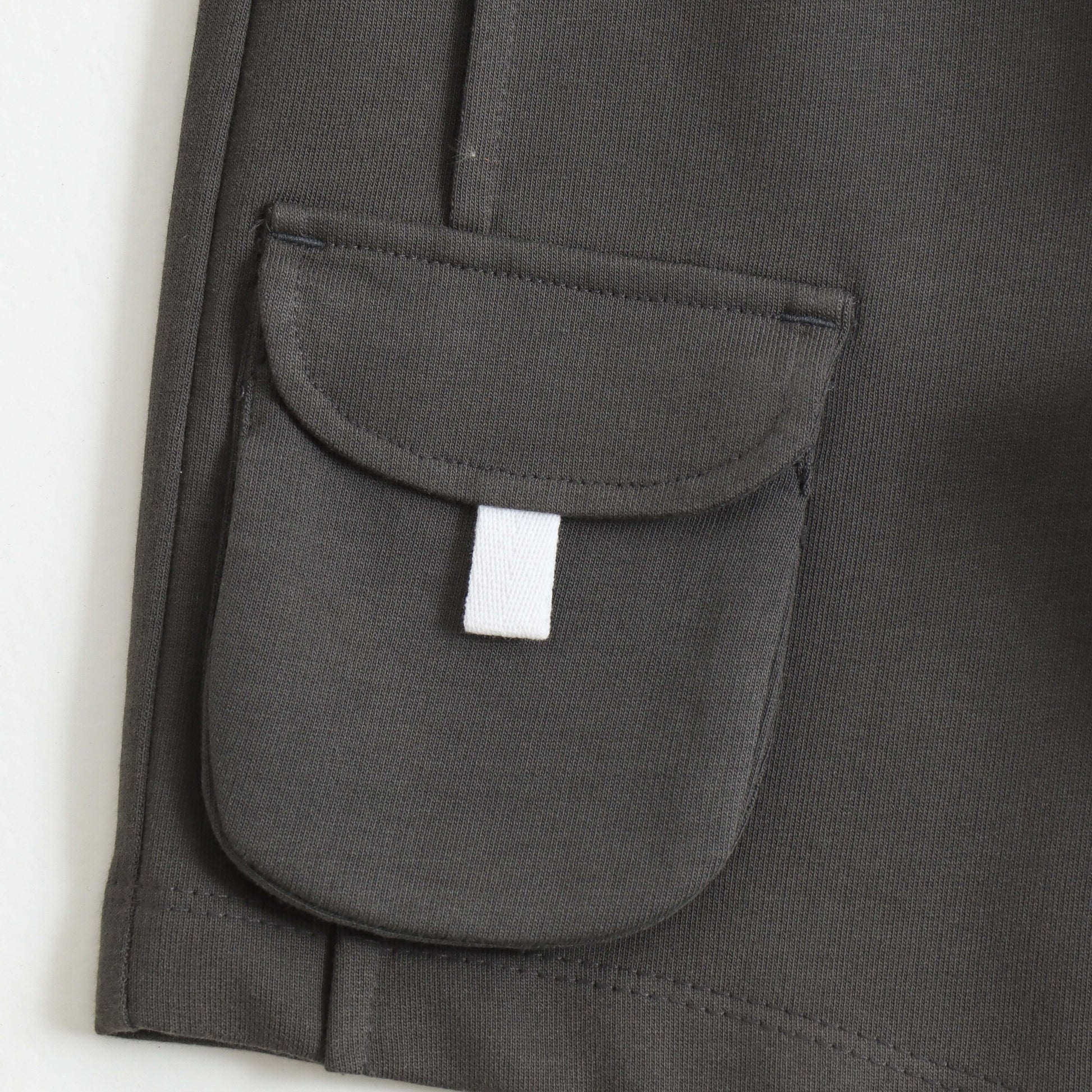 Boys Charcoal Grey Cargo Shorts with Utility Pockets