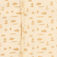 Baby Boys Beige Ocean Print Sleeveless Cotton Vest & Bloomer Set