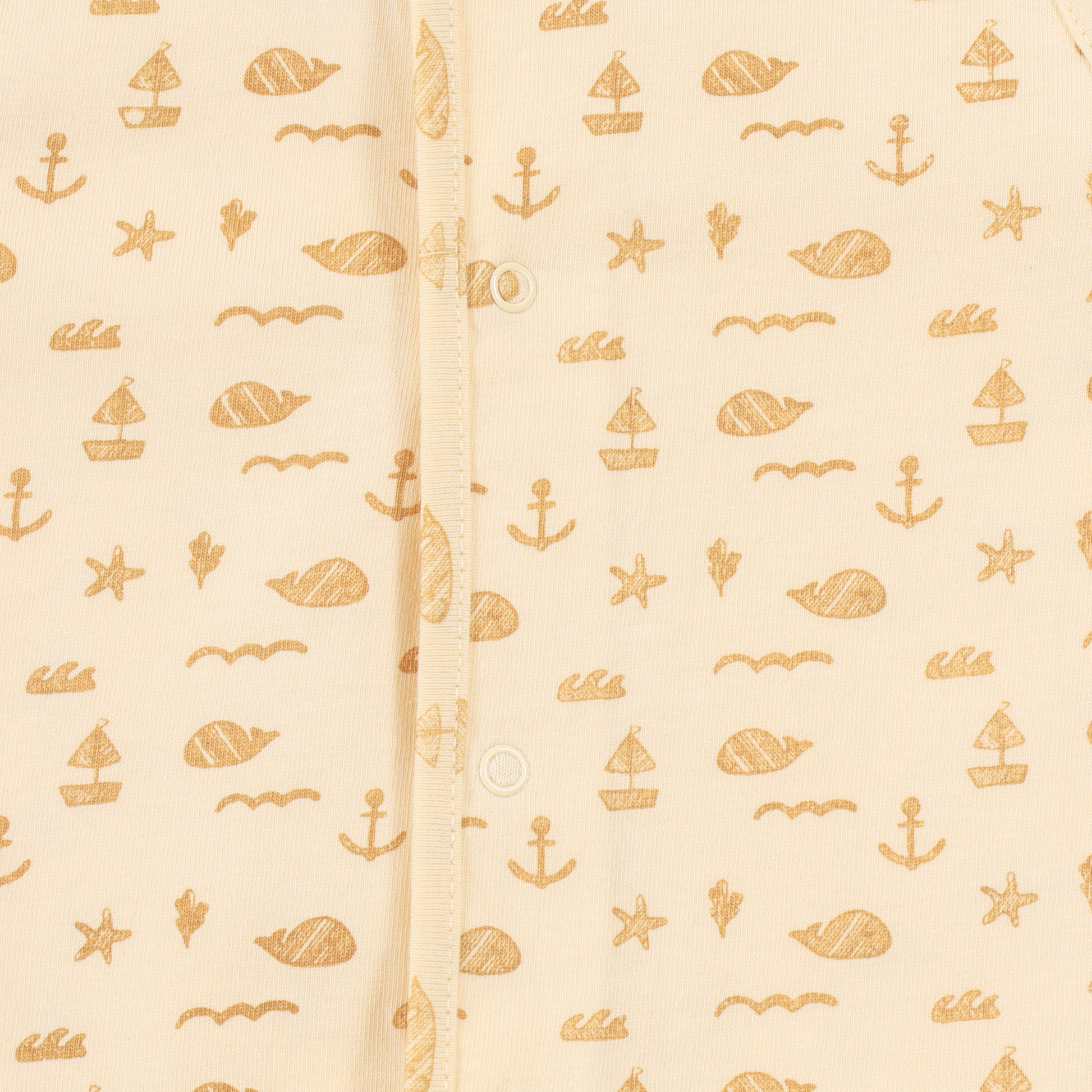 Baby Boys Beige Ocean Print Sleeveless Cotton Vest & Bloomer Set