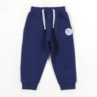 Boys Navy Blue Cotton Jogger Pants