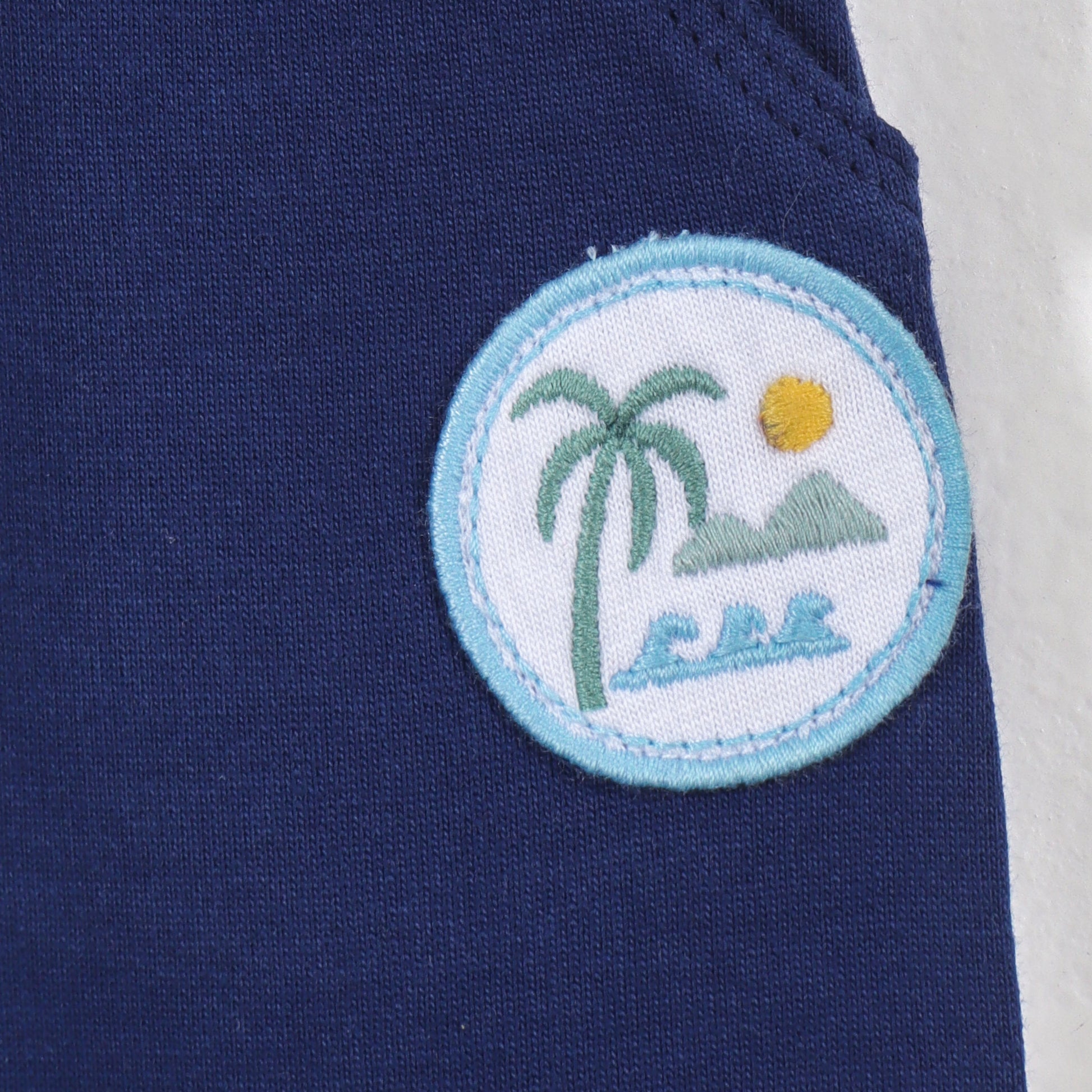 Boys Navy Blue Cotton Jogger Pants