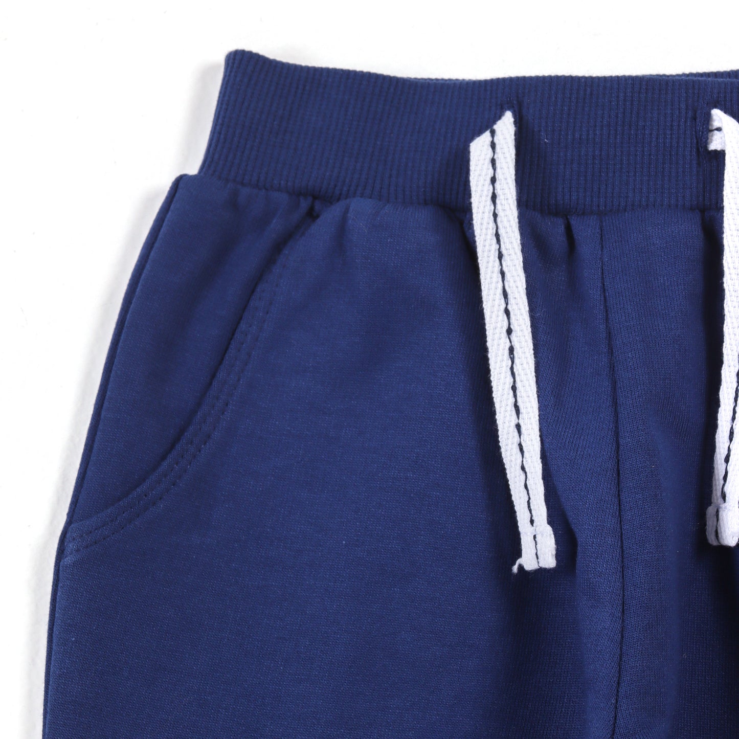 Boys Navy Blue Cotton Jogger Pants