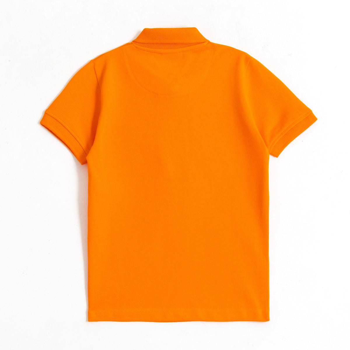 JusCubs Boys’ Orange Beach Print Half-Zip Polo T-Shirt