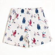 JusCubs Boys’ Cream Animal and Bicycle Print Shorts
