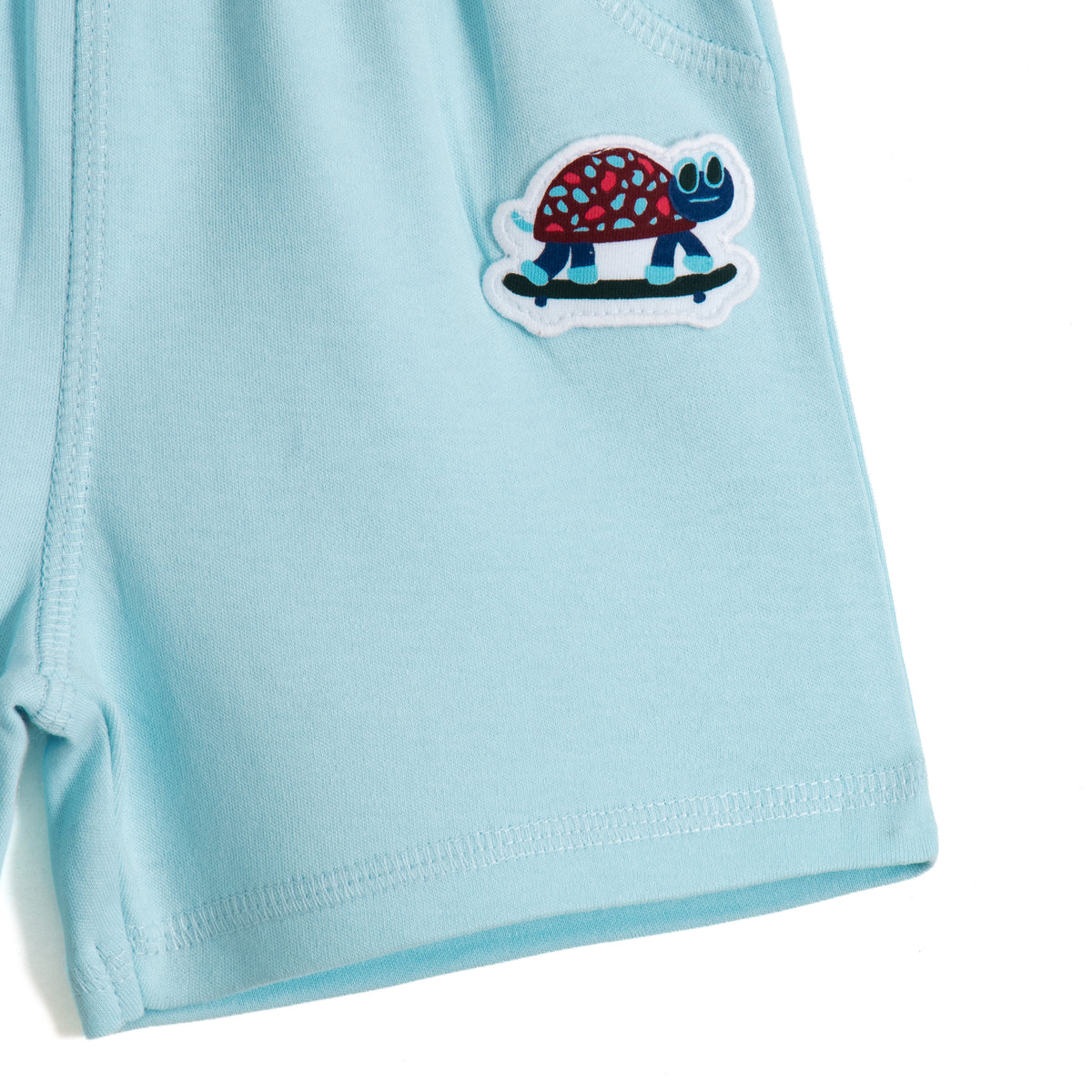 JusCubs Boys’ Light Blue & Multicolour Striped Shorts – Pack of 2