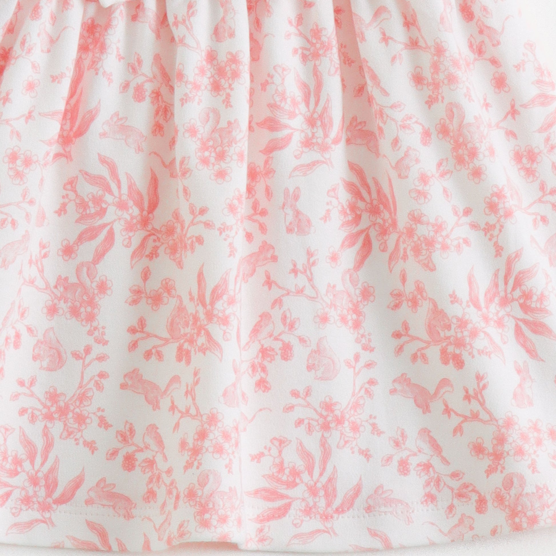 "Baby Girl Floral Dress – Pink & White, Short Sleeve"
