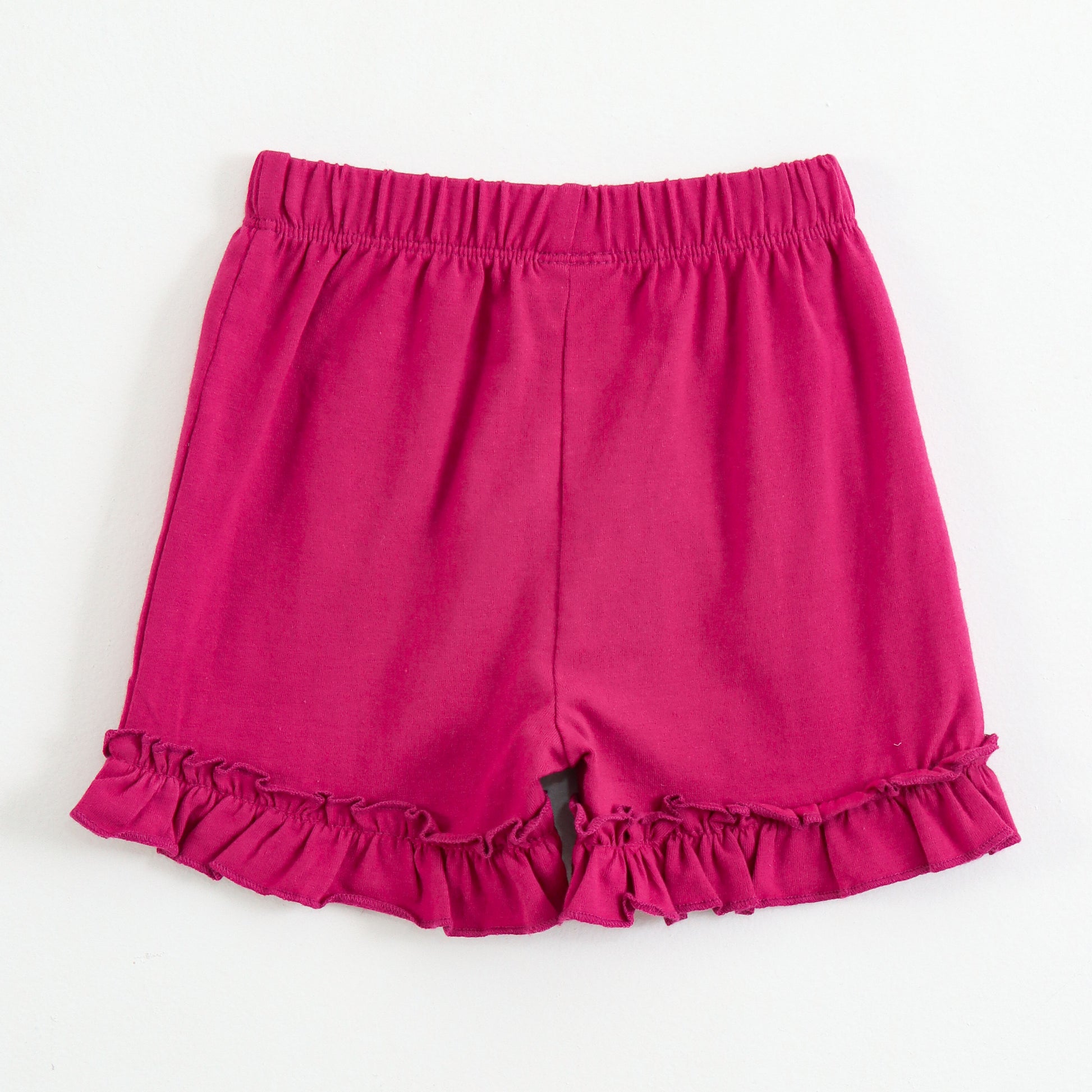 Baby Girls 2-Piece Cotton Outfit | Floral Print Top & Elastic Waist Ruffle Shorts | Summer Wear