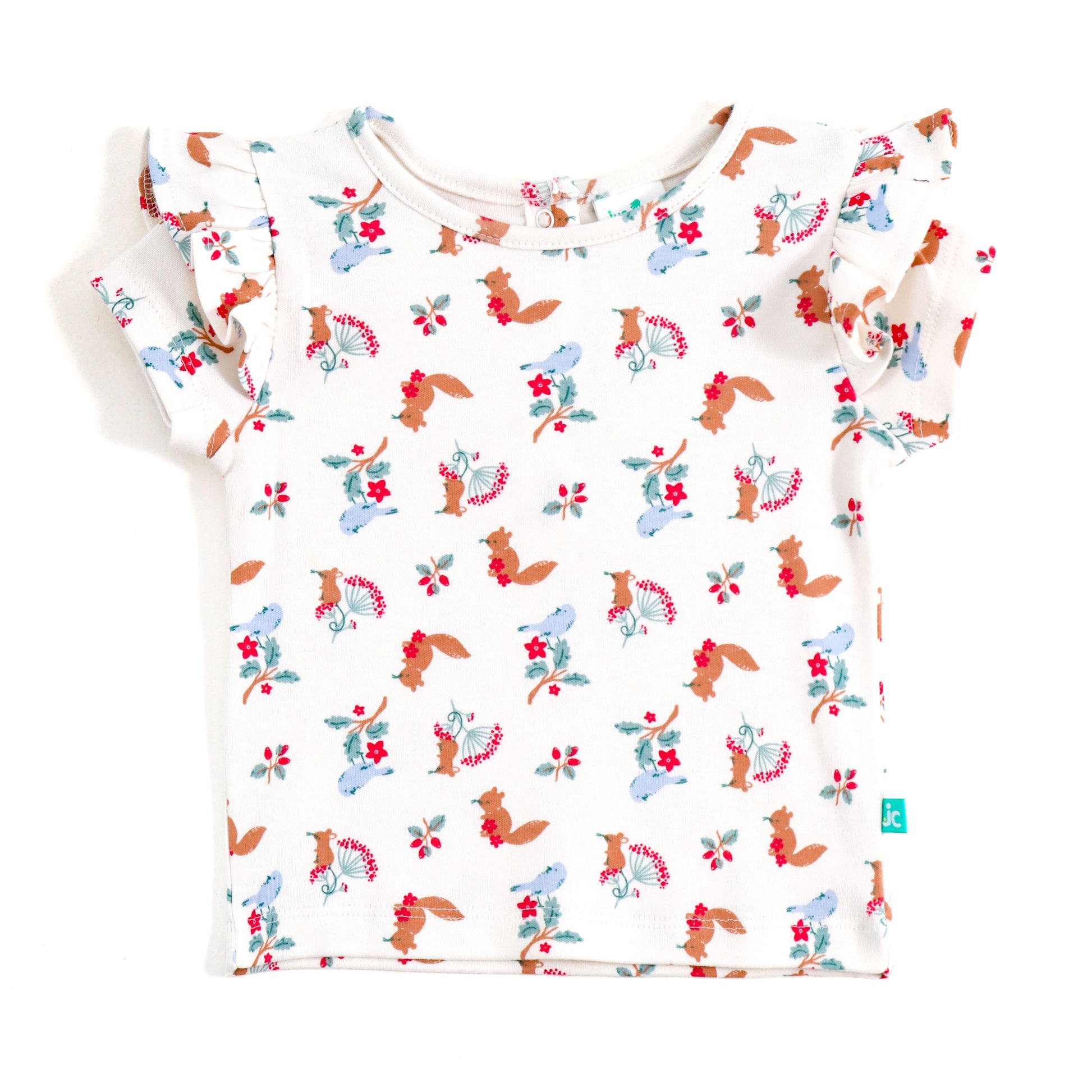 JusCubs Baby Girls Printed Top & Shorts Co-ord Set